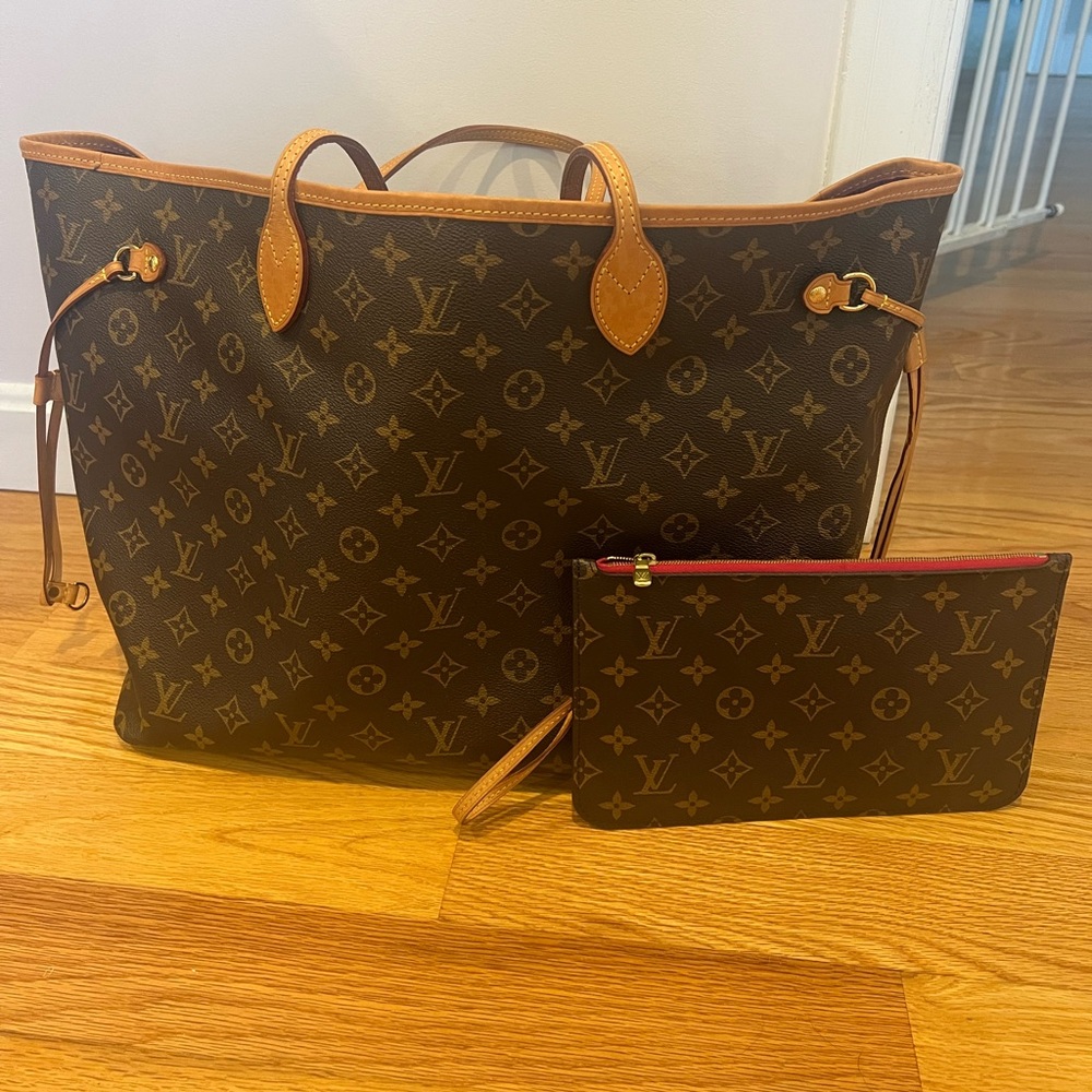 Authentic Louis Vuitton Neverfull GM with Pouch